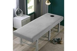 QIGEN LTD 1pcs Massage Bed Cover,Massage-Table/Beauty Couch Cover For Massage Tables Treatment Protection,Waterproof,Oil Resistant for 70cm or Less Massage Bed (Grey)