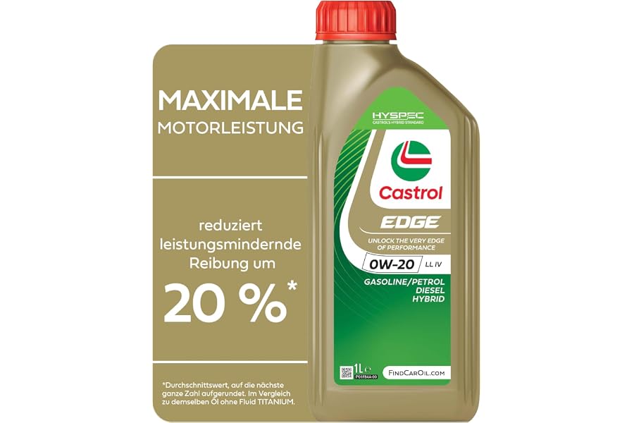 Produktabbildung zu Castrol EDGE 0W-20 LL IV Motoröl, 1L