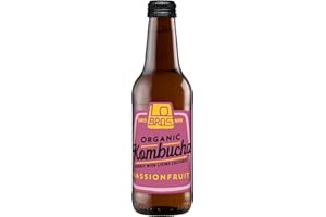 LO BROS ORGANIC KOMBUCHA Organic Passion Fruit Kombucha 330ml (Pack of 6 Bottles)