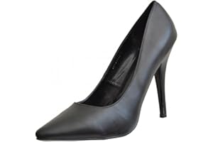 Bismaa Mens Womens Drag Queen Cross Dresser HIGH Heel Pointy Toe Court Shoes Big Sizes UK 9,10,11,12