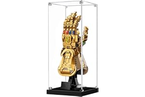 icuanuty Vitrina acrílica para Lego 76191 Infinity Guante, vitrina para modelos coleccionables, tamaño: 15 x 15 x 35 (solo vitrina)