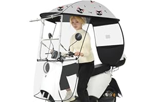 QMZDXH Universal-Regenschutz, Abdeckung Für Elektromobil, Regenschirm Mobilität Sonnenschutz Regen-Abdeckung, Motor-Fahrrad-Sonnenblende Schatten Zelt-Regenschirm-Scooter A