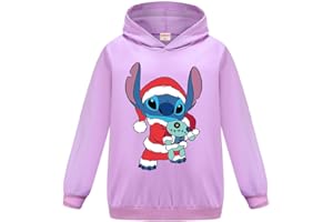 OAIXIUR Girls Blue Cat Hoodies Fashion Cartoon Sweatshirt for Kids