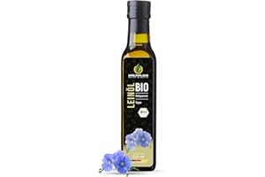 ‎KRÄUTERLAND N A T U R - Ö L M Ü H L E Kräuterland Bio Leinöl 250ml, Bio Leinsamen, kaltgepresst, mild & nussig, reich an Lignane und Omega 3-6-9 Fettsäuren, naturrein ohne Zusatzstoffe, glasflasche, mühlenfrisch