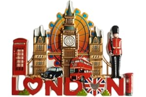 WEDAREGO 3D Londyn Wielka Brytania magnes na lodówkę prezent pamiątkowy, żywica ręcznie robiony magnes na lodówkę Londyn kolekcja dekoracji domu i kuchni