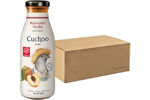 CUCKOO FRUITS - Pack Zumo de Melocotón Tardío, Zumo Artesanal, 25 cl (Pack de 24)