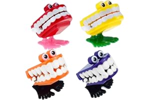 JYNVO 4 Pezzi Denti Giocattolo, Giocattoli ad orologeria, Denti Giocattolo ad orologeria, Denti Umani Che corrono, Denti Che corrono Regalo del Dentista, Regalo di Compleanno di Natale