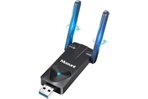 Maxuni 1300Mbps USB WiFi Adapter for PC With High Gain Antenna (Dual Band 2.4G/5G), Wireless Dongle Support Windows 11/10/8/7/Vista/XP