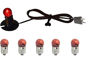 Alfred Kolbe Krippen Am 36 - Accesorios para belén (Cable con Bombilla, 5 Bombillas Rojas de Repuesto, 4,5 V, Soporte para Casquillo E10)