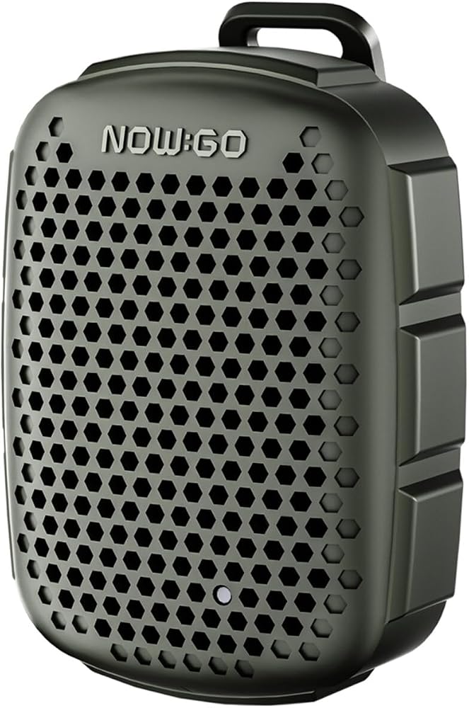 NOWGO Lava Clip 5W Klipsli Su Geçirmez Taşınabilir Mini Bluetooth Hoparlör Yeşil