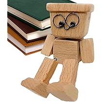 Wackelnder Holzfigur-Männchen - Handgefertigte Auto Deko 8x4cm