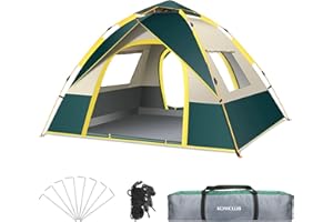 KOMCLUB Tenda da campeggio automatica, leggera, per 2-3 persone, impermeabile, antivento, protezione UV, perfetta per spiaggia, viaggi, escursioni, campeggio, caccia, pesca, ecc