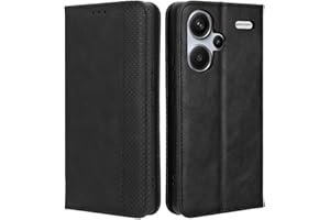 PEIYE Funda para Xiaomi Redmi Note 13 Pro Plus 5G (Pro+), Carcasa Antigolpes con Tapa, Case Cover Libro Billetera de Cuero PU, Ranuras para Tarjetas y Cierre Magnético, Función de Soporte - Negro