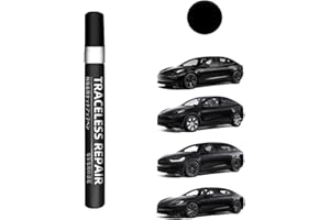 TOPABYTE Długopis do lakieru do Tesli Model Y X S 3 Highland Zestaw naprawczy lakieru do karoserii dla właścicieli (Solid Black)-PBSB