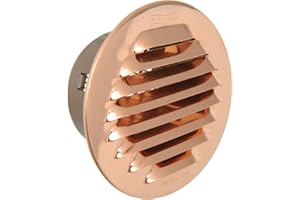 La Ventilazione GTRP80R Griglia Tonda da Incasso, Rame, 100 mm