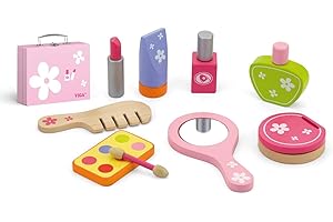 Viga Toys- Viga Toys-50531-Valise de Maquillage-10 Pièces Accessoire de Voyage -Adaptateur électrique, 50531, Multi Color