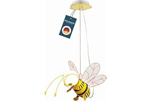 ‎BMF-VERSAND bmf-versand® Kinderlampe Decke Biene LED - Hängelampe Kinderzimmer Mädchen Junge - Kinderzimmerlampe Hängend Gelb - Kinderleuchte Inkl. Leuchtmittel - Pendellampe Kinder Tiere