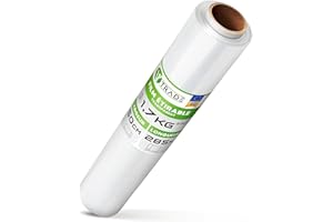 V1 TRADE Film Etirable Demenagement - Film Palette Transparent 50cm x 285m - Plastique Protection pour Colis et Meubles