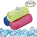 Produktbild Kühltuch Kühlhandtuch 3 Pack Sofort sofortige Cool Gym Handtuch Mikrofaser-Handtuch Kühlung Sport Handtuch für Yoga Reise Climb Golf Fußball Tennis & Outdoor Sports(Rose grün blau,36 x 12" )