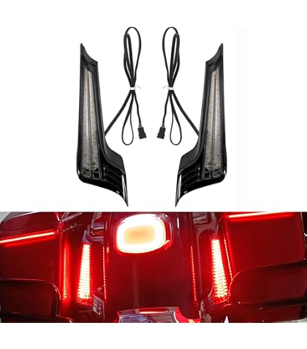 3-In-1 Dual Rear Fender/Excavator Vertical Mount Led Rod Light Kit Motorcycle Directional Indicator Back Light Brake Light I3372883584