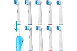 SERININA 8 Testine Spazzolino Elettrico Oral-b, Ricambi Spazzolini Elettrici Oral b, Ricariche Compatibili con Setole Morbide - Adulti