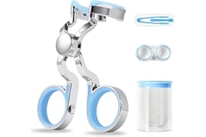 KAKVEIAI Pęseta do soczewek kontaktowych, pęseta do miękkich soczewek, pomoc do soczewek kontaktowych, narzędzie do noszenia soczewek kontaktowych, dla kobiet i mężczyzn, niebieski, Dodatkowa torba