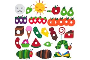 Kexpery Hungry Toy Hungry Performance Props Felt English Picture Books Teaching Aids Interactive Teaching Very Hungry Activity Toy Preschool Arts and Crafts fo