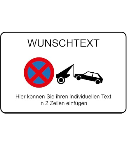 Parken Verboten Schild – Personalisiert, 15x10 Cm, Aluverbund, Wetterfest