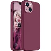Lavderuar iPhone 15 ile Uyumlu İ&ccedil;i Kadife Lansman Silikon Kılıf &ndash; Kamera Korumalı, Darbe Emici, Premium Yumuşak Kapak Bordo