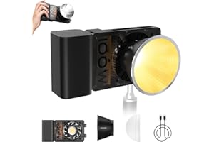 Luz de Video, ZHIYUN CINEPEER CX100 100W COB Video Light, 2700-6500K, 3840Lux, TLCI 97+ CRI 96+, Regulable, Luz Portátil con Reflector, Domo de Difusión para Iluminación, Fotografía