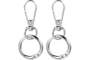 Mabor 2 sztuki karabińczyków, mały przegub obrotowy 360°, breloczek do kluczy, karabińczyk, zdejmowany breloczek do kluczy z o-ringiem, kółko do kluczy samochodowych, plecaka, ściągacza, 2 sztuki