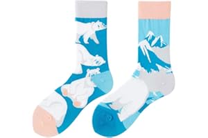 Nxnchc Zabawne Skarpety Dla Kobiet I Mężczyzn Uniseks Wiele Motywów Zwierzęta Jedzenie Owoce Sport Sztuka Z Bawełny Prezent Asymetryczne Wzory Lewa I Prawa