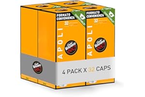 Caffè Vergnano 1882 kompatybilne kapsułki do kawy Lavazza A Modo Mio, Napoli - 4 opakowania po 32 kapsułki (łącznie 128)