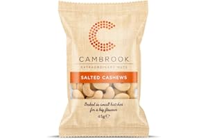 C CAMBROOK EXTRAORDINARY NUTS Cambrook - Baked & Salted Cashews, 45g Bag