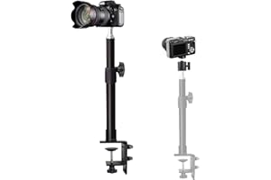 AYIZON Soporte para cámara, soporte de cámara superior con abrazadera de escritorio compatible con grabación de video Canon DSLR