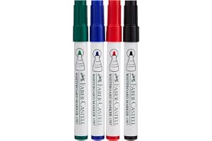 Faber-Castell Whiteboard Marker 4pc Assorted (Blue-Black-Red-Green)