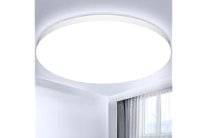 Swoieltr Plafon LED Techo, 36W 3700LM Lampara Techo, IP44 Plafones para Techo LED, 6500K Lampara LED Techo Candeeiro Teto Cocina Dormitorio Salon Baño Ø37cm
