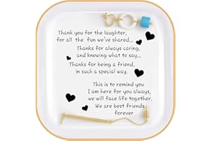 Titanape Best Friend Thank You Trinket Dish, Best Friend Christmas Birthday Gifts for Her Women - Friendship Gift for Friends Female, Bestie, BBF, Soul Sister, Leaving Gifts for Colleagues Women