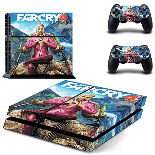 Preisvergleich Produktbild Playstation 4 + 2 Controller Aufkleber Schutzfolie Set - Far Cry 4