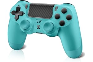 Quevati Wireless Controller for PS-4, Controller Wireless for PS-4/Pro/Slim/PC, Bluetooth Gamepad Joystick with Dual Vibration Touch Panel 3.5mm Audio Jack Six-Axis Upgraded Ergonomic (Blue)