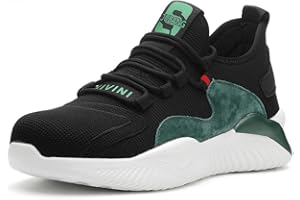 UnPtios Safety Shoes Mens Safety Trainers Wide Fit Steel Toe Cap Saftybrand Womens Lightweight Work Utility Footwear Breathable Anti-Puncture Shoes for Men Working UK