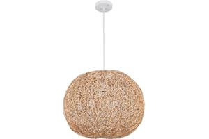 sharprepublic Candelabro de Tejido de Bambú Lámpara de Techo de Mimbre Creativa. Iluminación Colgante para Salon.