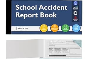 1ST CHOICE School Accident Report Book – 5 Pack – HSE, GDPR & RIDDOR Compliant Accident Book - First Aid & Incident Report Book with 50 Carbonless Duplicate Sheets - for Nursery, Primary, Secondary & Childcare