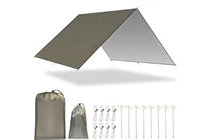 BLUEVER Tenda Parasole da Campeggio, Amaca Tenda da Pioggia Anti UV Tenda da Sole Tenda da Campeggio Esterna Telo Antivento Antineve