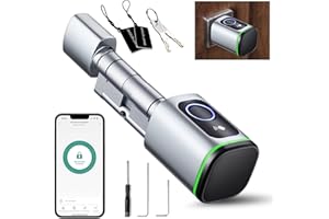 AVATTO Smart Elektronisches Türschloss SchließZylinder 60mm (30/30) mit Fingerabdruck, 2 Schlüssel, IC-Karte, Life/Tuya-App Kontrolle, Bluetooth , Zylinderschloss