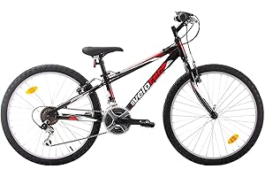 MULTIBRAND DISTRIBUTION Multibrand Tempo 24 Pouces, VTT en Aluminium, 18 Vitesses, Freins V-Brake, adapté aux garçons et aux Filles de 130 cm à 155 cm
