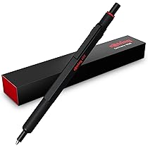 rOtring 600 Gel Pen | 0.55 mm | Black Ink | Silver Metal Body Pen