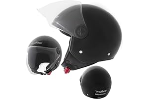 A-PRO BACKLINE CASCO JET VISIERA ANTIGRAFFIO NERO ECE 22-06 TAGLIA M