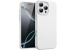 ‎JETECH JETech Etui z Płynnego Silikonowe dla iPhone 16 Pro Max 6,9 Cala, Jedwabiście Miękkie w Dotyku Etui Ochronne Całe Ciało, Odporny na Zarysowania Osłona z Podszewką z Mikrofibry (Biały)