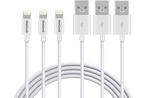 Kabel Lightning na USB, MaGeek [Certyfikat Apple MFi] [3-pak] Kabel do ładowania iPhone'a o długości 1,0 m dla iPhone 13/12/11/Pro/SE/XS/XS Max/XR/X/8 Plus/7/6S Plus, iPad Pro Air 2, iPod (Biały)